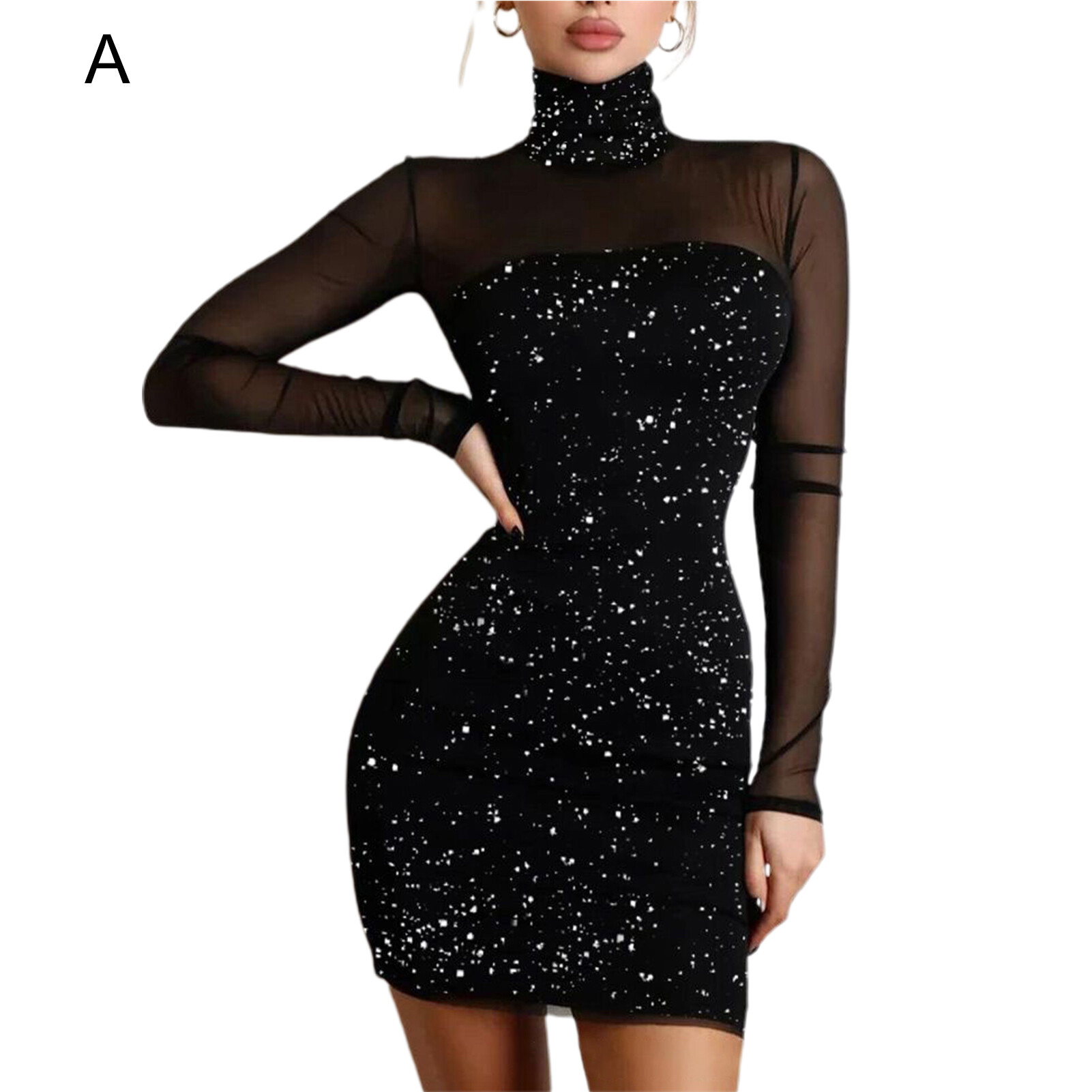 Shop Above Knee Dress Long Sleeves with 