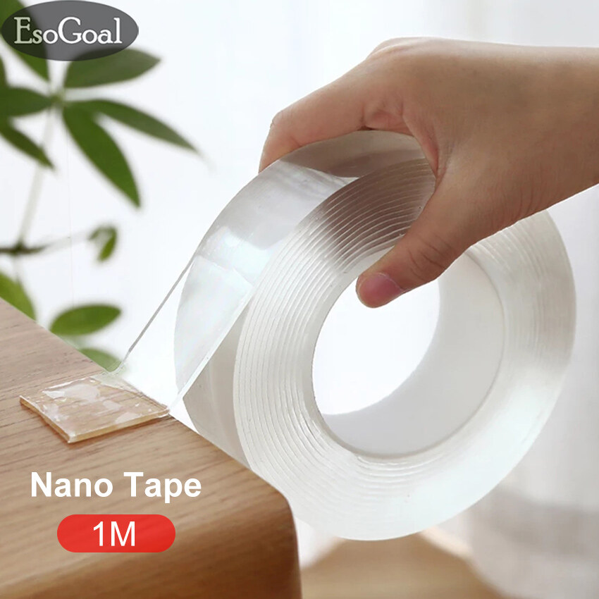 EsoGoal Băng keo nano hai mặt trong suốt thần kỳ liền mạch dính chắc đa năng, có thể tháo rời, có thể giặt và tái sử dụng-INTL