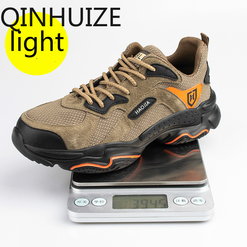 QINHUIZE Giày thể thao chống đạp chống dập ngón cực nhẹ thích hợp khi leo núi, đi bộ, làm việc ở công trường - INTL