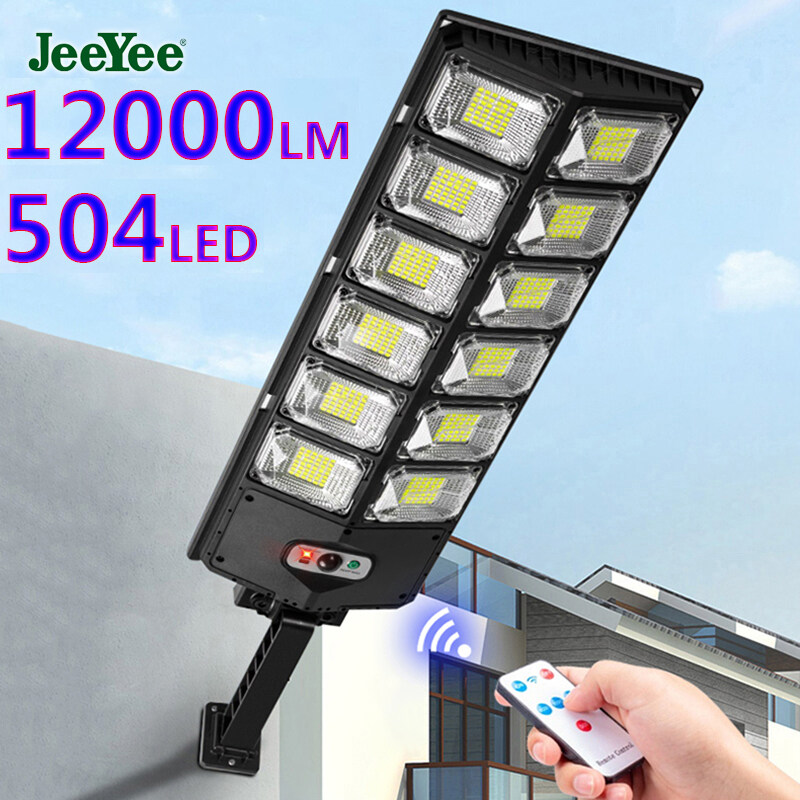 JeeYee Powerful Outdoor Solar Lights 12000 Lumens Lighting 504 LED Garden