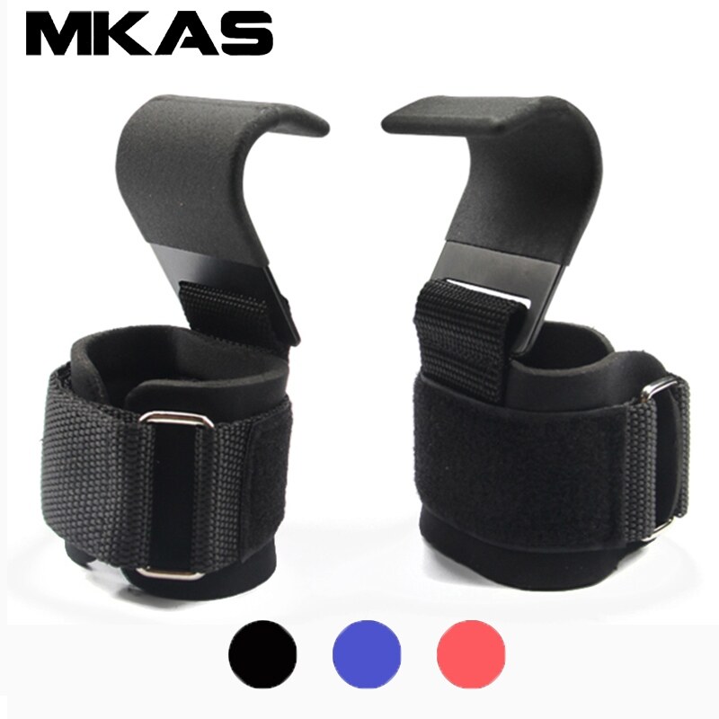 Women Mens Weight Lifting Hooks Power Lifting Wrist Straps For