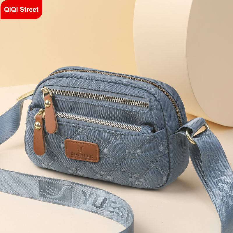 Túi đeo vai dành cho nữ, thời trang mới của Trung Quốc thêu đa ngăn vải ni lông Oxford Đeo Chéo Mini Túi điện thoại di động