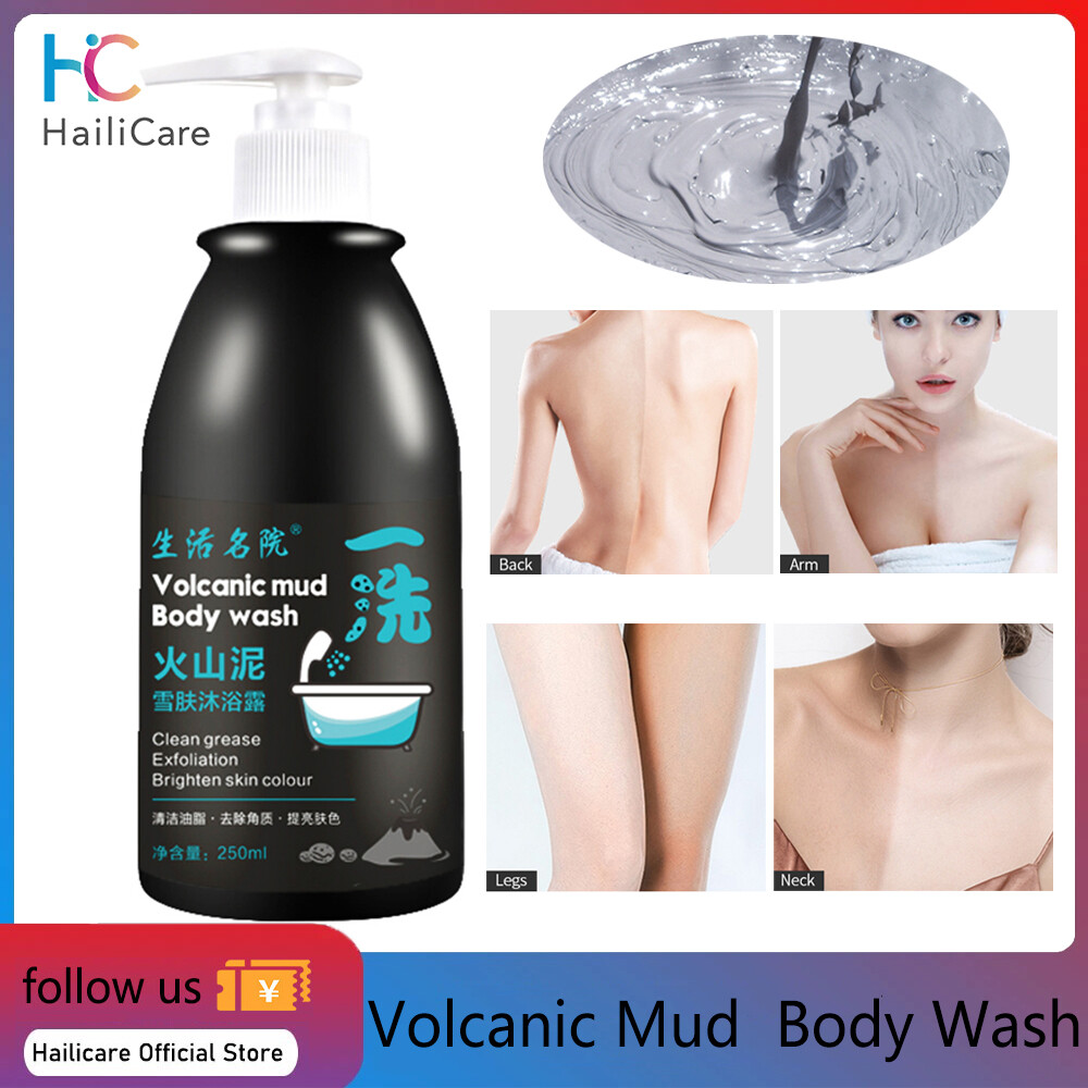 Hailicare Sữa Tắm Bùn Núi Lửa Sữa Tắm Toàn Thân Làm Trắng Nhanh Làm Sạch Sâu Dưỡng Ẩm Cấp Nước Thơm Lâu Làm Sạch Lỗ Chân Lông Dầu Làm Sáng Tông Màu Da Unisex Cho Mọi Loại Da 250Ml
