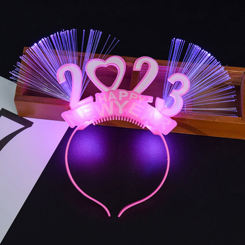 💖Bán Chạy🎈Băng Đô Phát Sáng Chúc Mừng Năm Mới 2023 Quà Tặng Đạo Cụ Đội Đầu Năm Mới Cho Trẻ Em