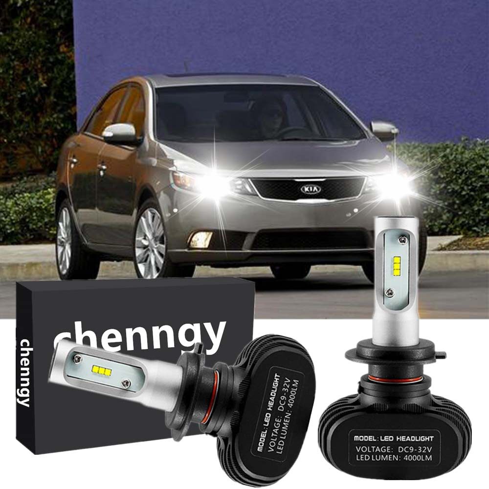 Đèn pha led 2 cái bóng đèn h7 cho kia forte bóng đèn pha năm 2009 - 2013 phụ kiện đèn pha