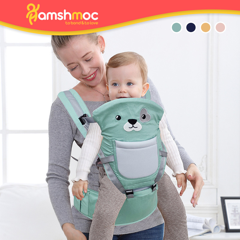 HamshMoc 0-36 Months Hip Seat Baby Carrier for Infant Newborn Toddler Kid 3 In 1 Multifunctional Baby Carrier Shoulder Backpack Lightweight Ergonomic Wrap Carrier Waist Stool