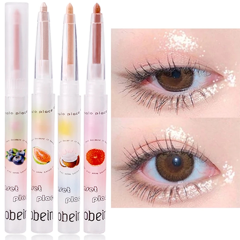 Kim cương tằm bút chì sáng bóng Phấn Mắt Nhũ Bút kẻ mắt Pearlescent Matte nổi bật Bút mắt làm sáng trang điểm