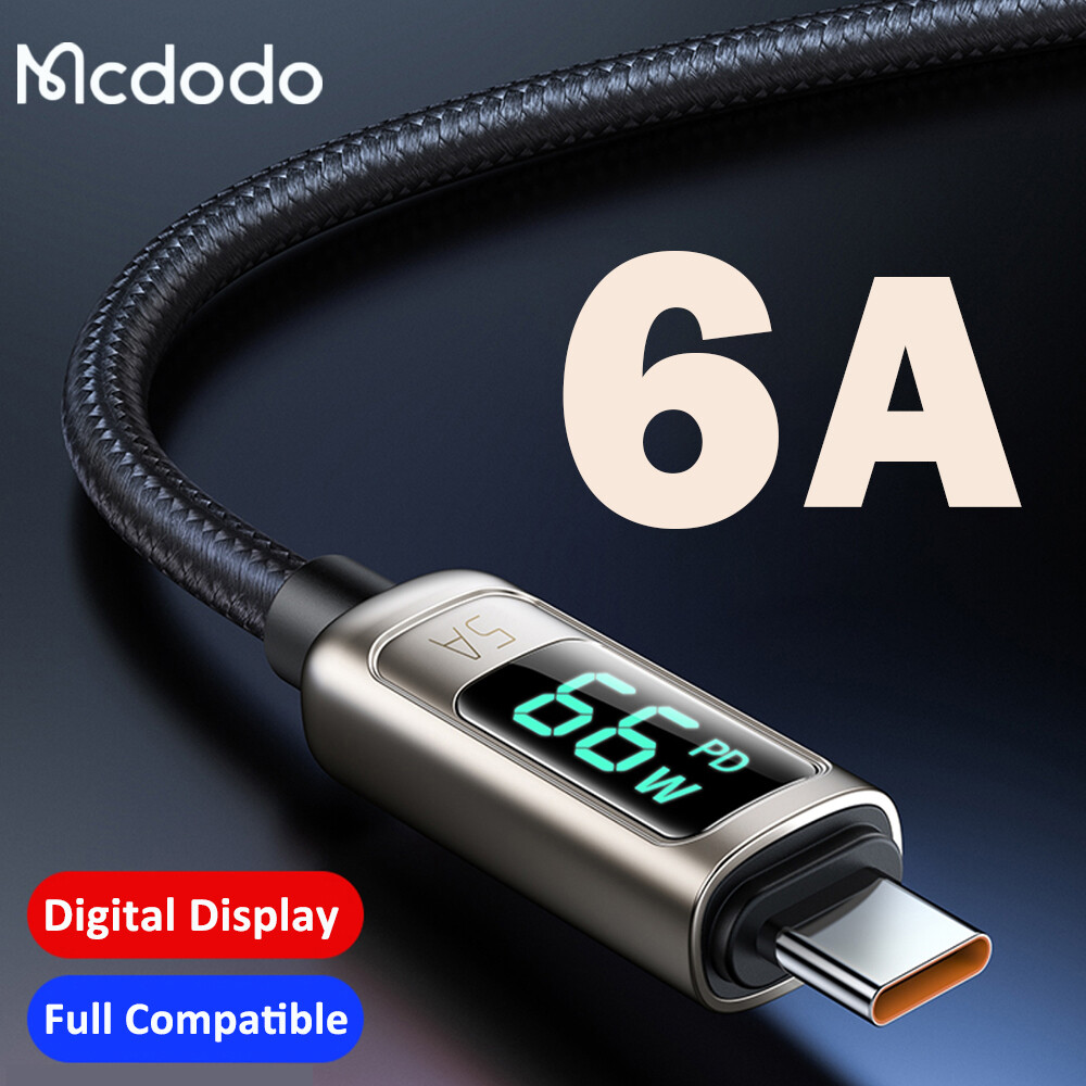 Dây cáp sạc nhanh 6a mcdodo 66w pd cho type c iphone lightning micro usb