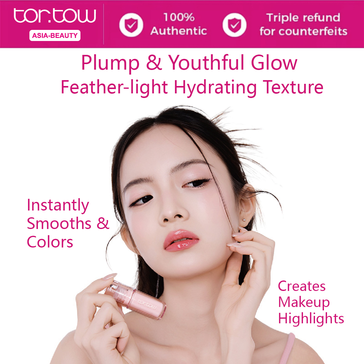 【Hàng bán chạy nhất】tor. Tow Son bóng 3ml | dưỡng ẩm | Chăm sóc hàng ngày | dưỡng ẩm nhẹ nhàng | hiệu ứng môi thủy tinh | yêu thích của học sinh