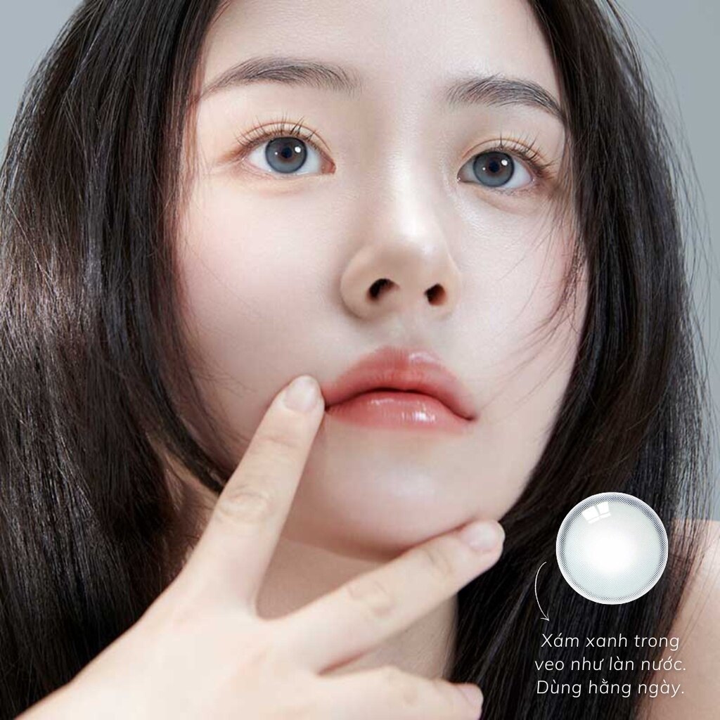 Yurial Mul Gray lens cận mắt kính áp tròng màu gray filter có viền có độ Hàn Quốc hãng idol lens