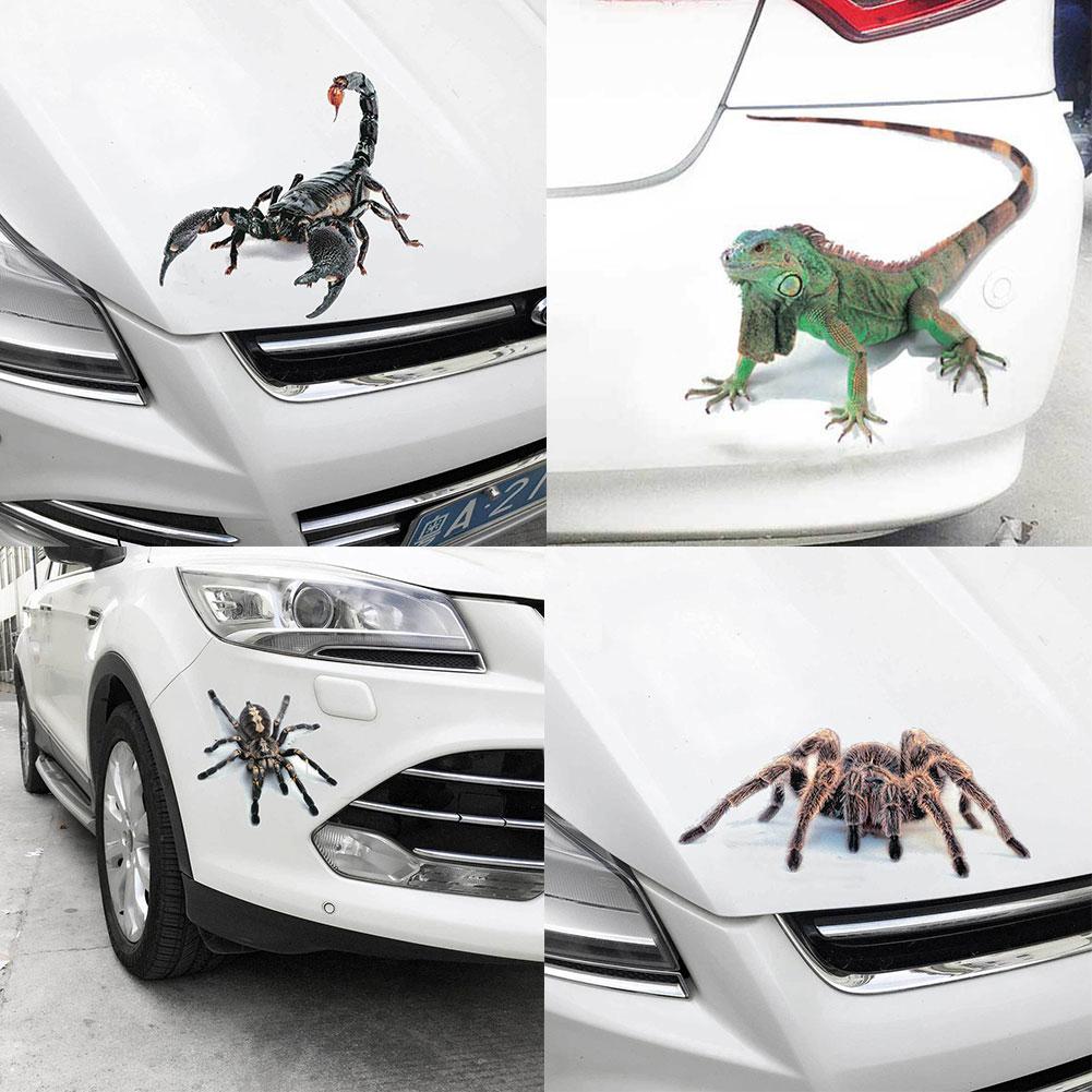 Motorpark miếng dán xe hơi 3d 2017 biểu tượng hình thằn lằn bọ cạp nhện thông dụng đề can xe máy xe tải xe hơi 3d mạ crôm