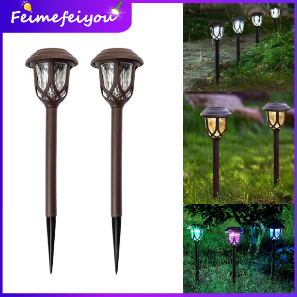 Feimefeiyou LED Outdoor lighting/ Solar lamp White/ Gold (warm white)/ Rainbow light Waterproof For garden villa floor lawn decorative lights Use solar power 0-5W ราคา 180 บาท*ส่งฟรี