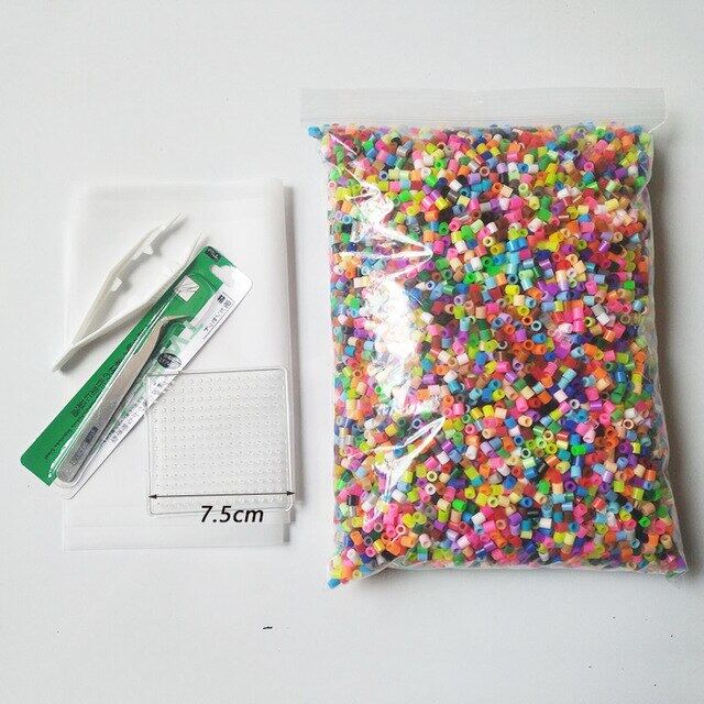 500G 8000Pcs 5Mm ลูกปัด Hama (1แม่แบบ + 3 IronPaper + 2แหนบ) Mini ฟิวส์ฮามาลูกปัด Diy เด็กของเล่นเพื่อการศึกษาจัดส่งฟรี