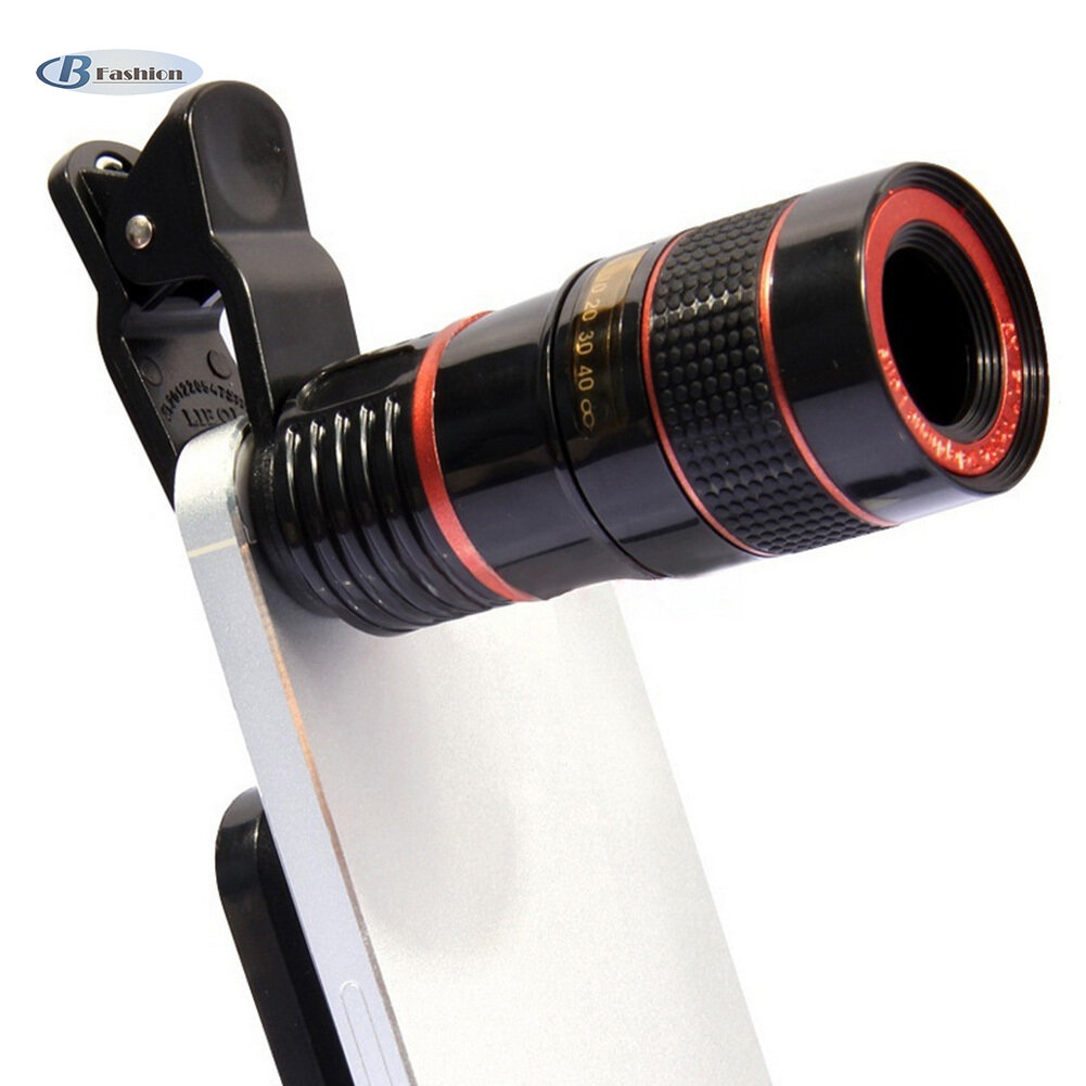B-f kính viễn vọng quang học zoom 8x ống kính máy ảnh điện thoại di động có kẹp cho iphone
