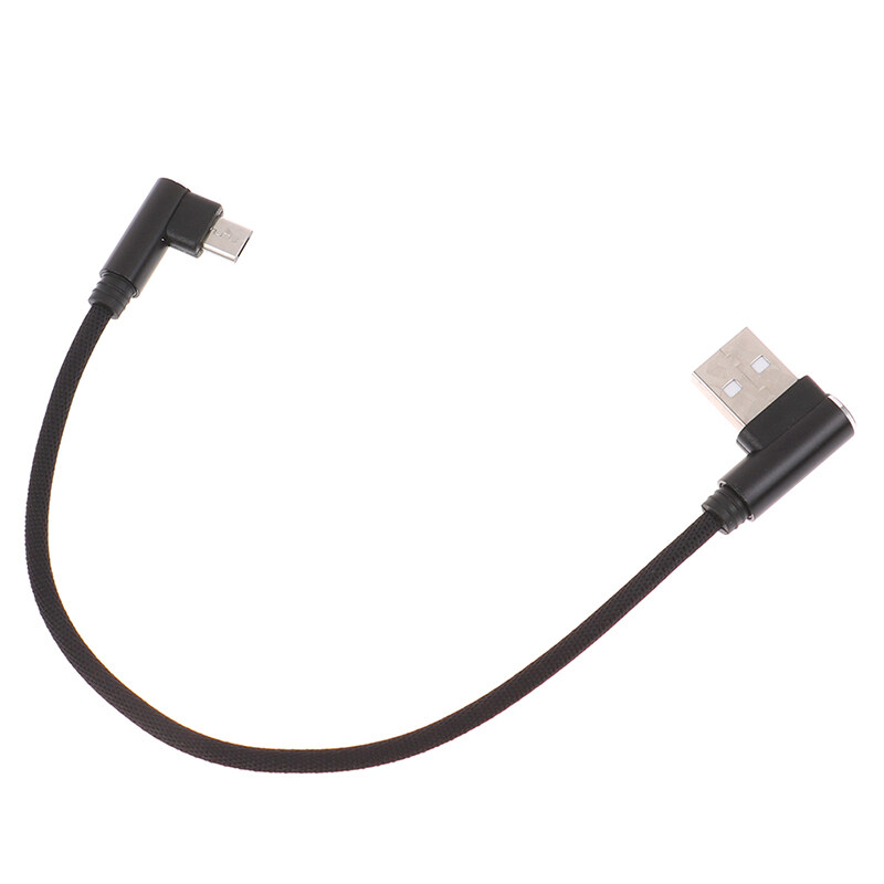 Pgiseg Cáp Sạc Ngắn USB Sang Type C 25Cm Dây Sạc Nhanh 2.4A 90 Độ Khuỷu Tay