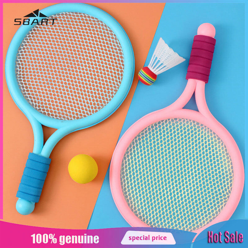 SBART Children's badminton racket kindergarten sports badminton racket parent-child interaction tennis novice children 3-12 years old Badminton rackets for boys and girls Playset racket toy set specially designed for children ราคา 147 บาท*ส่งฟรี