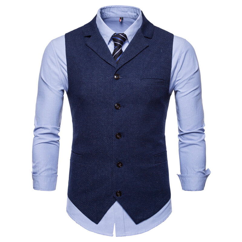 Vest Men Suit Business Vest Mens Casual Waistcoat Formal Suit Gilet Vest