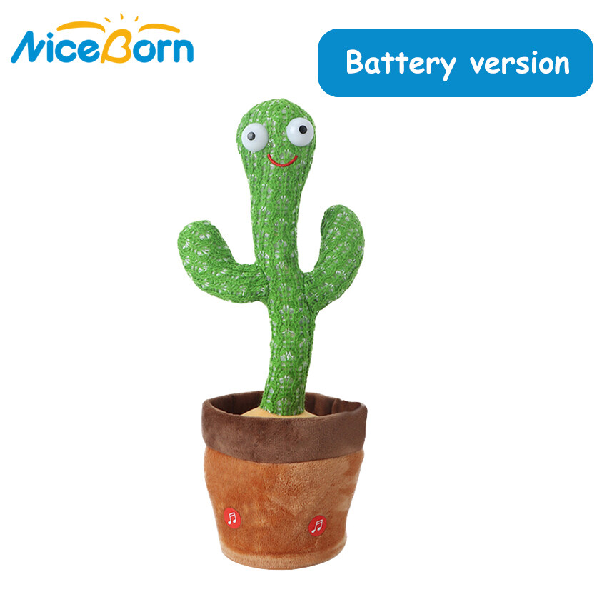 NiceBorn Dancing Cactus Funny Electronic Shaking Cactus Singing Cactus