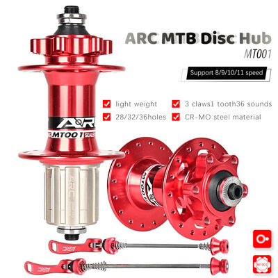 ARC Trục Xe Đạp MT001 Bộ Tháo Nhanh Trục Xe Đạp Leo Núi 8-11 Tốc Độ Phanh Đĩa Thông Qua 32/36 Lỗ