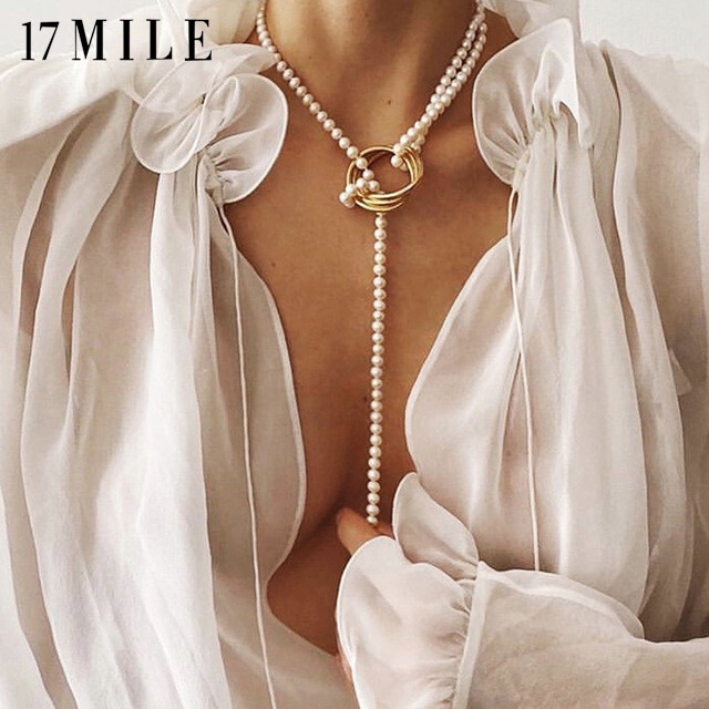 Dây Chuyền Ngọc Trai Hoa 17 Dặm Cho Nữ Dây Chuyền Mặt Thắt Nơ Dự Tiệc Vòng Cổ Choker Thời Trang Quà Tặng Trang Sức Thanh Lịch 2020