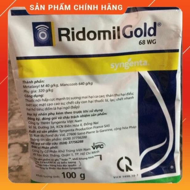 Chế phẩm trừ nấm ridomil gold.