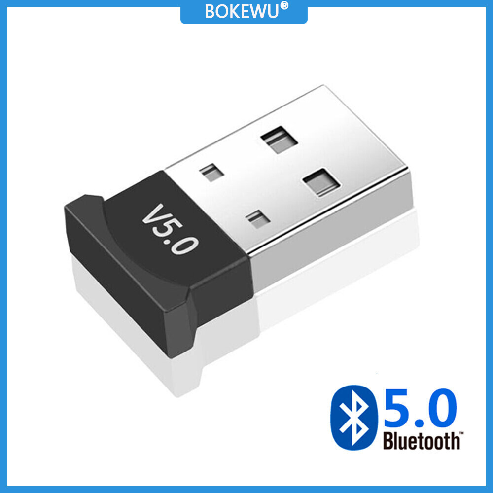 BOKEWU Bộ Chuyển Đổi USB Bộ Thu Bluetooth 5.0 Dongle Bluetooth USB Mini Không Dây Cho Máy Vi Tính Máy Tính Xách Tay Loa Bàn Phím Chuột