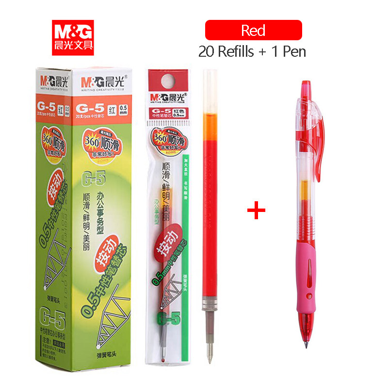 Bút bi mực gel 0.5mm có thể thu vào, văn phòng phẩm chất lượng M&G-INTL