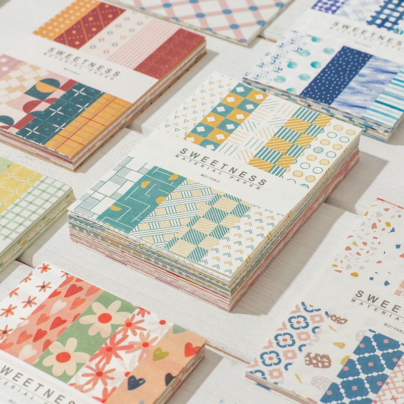 50Pcs/Lot Sweet Supply Station Series Material Paper Junk Journal Planner Scrapbooking Vintage Decorative DIY Craft Paper