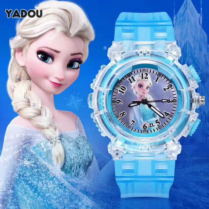 YADOU Frozen Princess Watch Children s Watch Colorful LED Flash