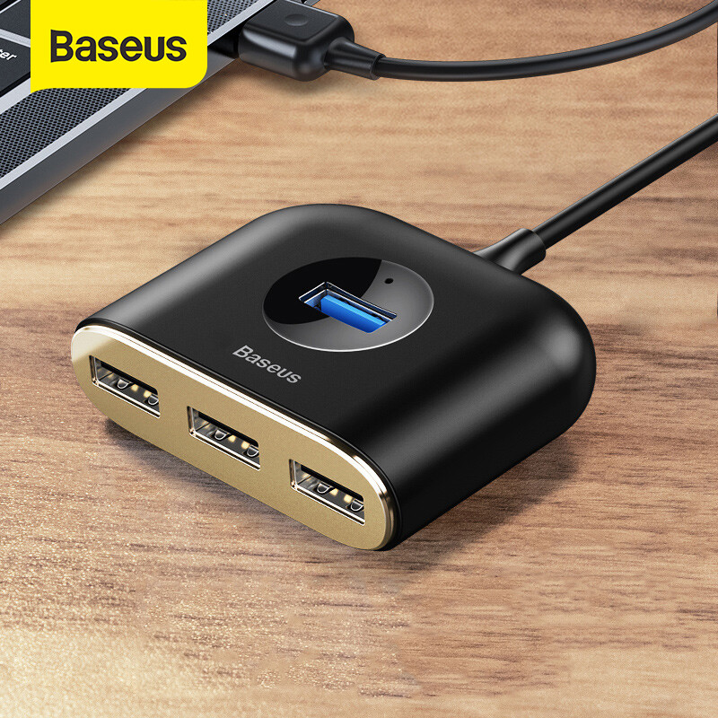 Baseus usb hub usb 3.0 usb c hub 4 port usb splitter for macbook pro air surface usb type c hub usb 2.0 adapter with micro usb for computer usb splitter
