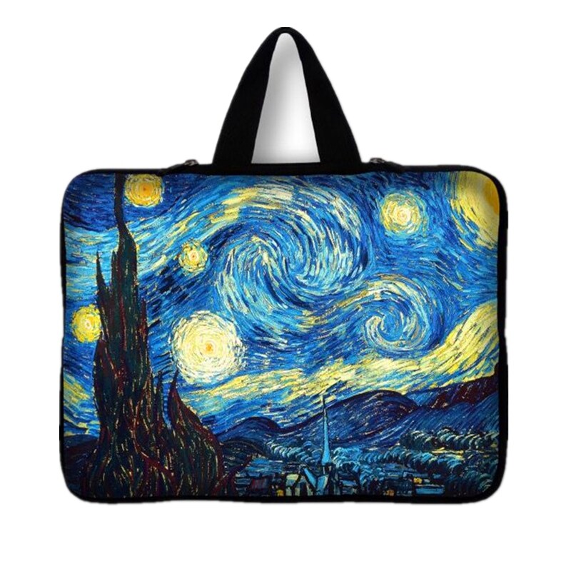 Van Gogh Village Túi Đựng Máy Tính Xách Tay Netbook Mềm Túi Đựng Cho Apple Macbook Air/Pro Retina 10 13 13.3 15.4 15.6 17.3 17.4 Inch Thanh Lịch