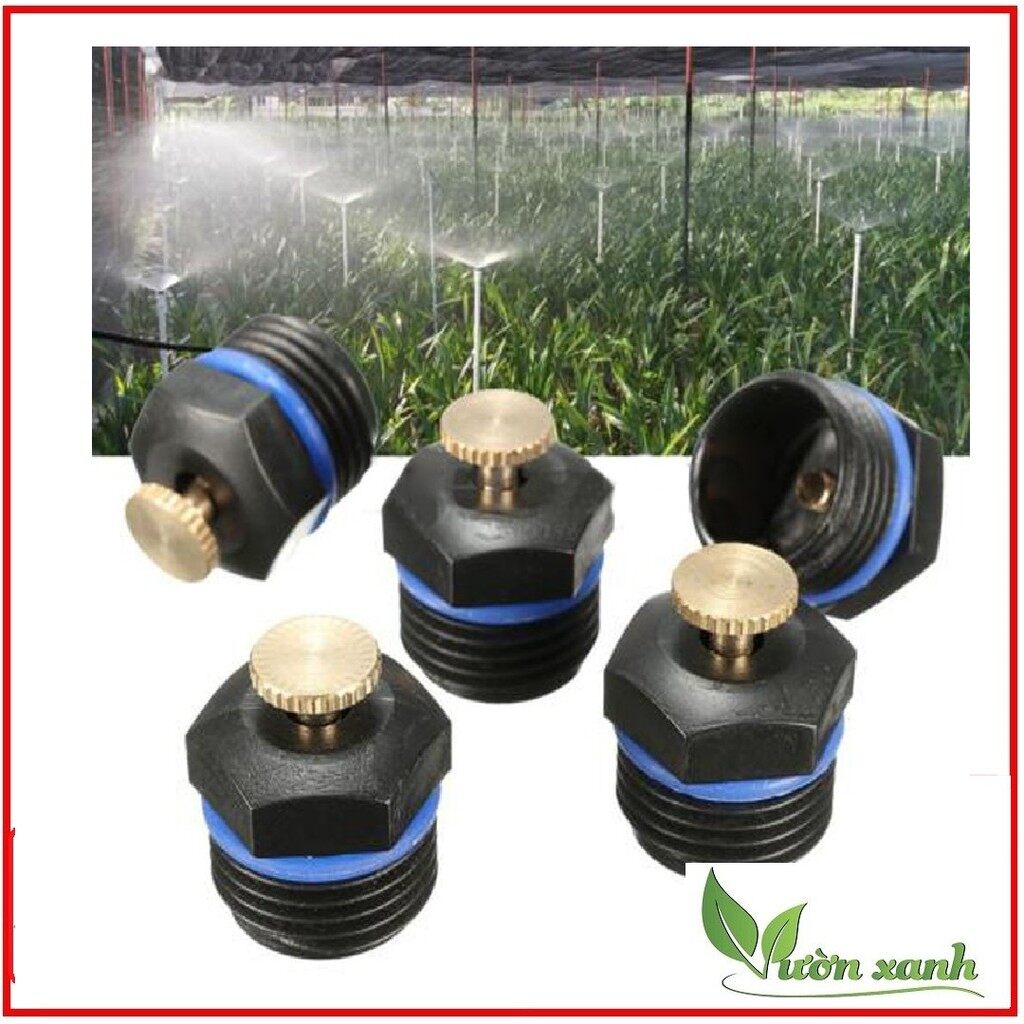 Set 5 Béc phun mưa, tưới cây điều chỉnh lưu lượng nước ren 21, BÉC QUẠT phun tưới cây dùng cho vườn cây, công viên