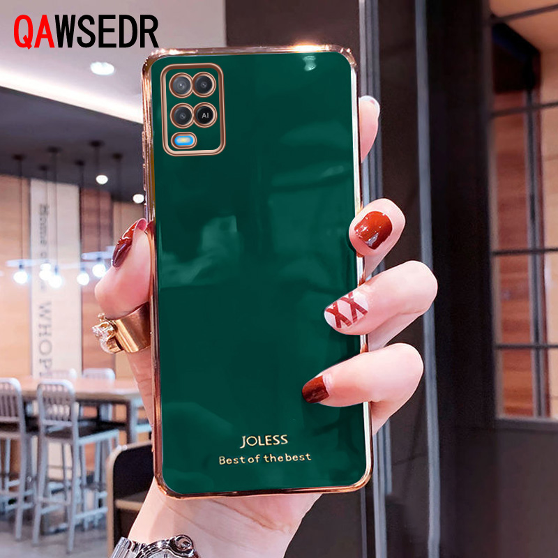 Qawsedr cho oppo , a54 2021 6d mạ trường hợp camera chính xác chống rơi, ốp điện thoại tpu silicon mềm bảo vệ
