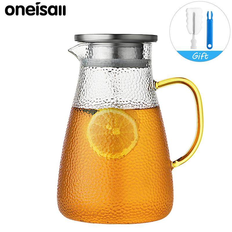 1500ml Glass Water Jug With Stainless Steel Filter for Teapot Borosilicat