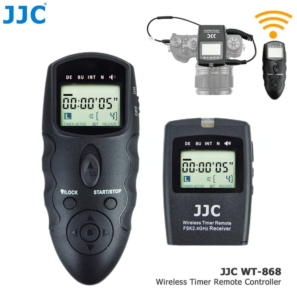 JJC RS-60E3 DSLR 100M Transmitter 2.4GHz 56 ChannelsRF Wireless Timer