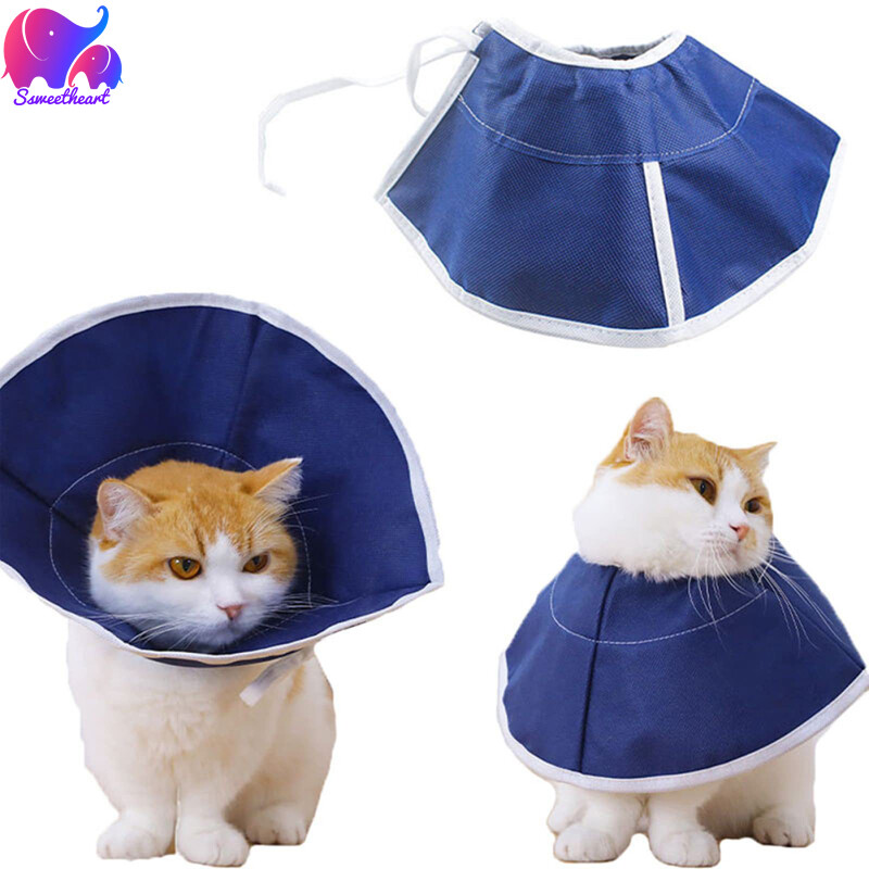 Ssweetheart vòng cổ elizabeth cho thú cưng vòng cổ phục hồi chó mèo bằng vải không dệt mềm chống liếm hình nón bảo vệ