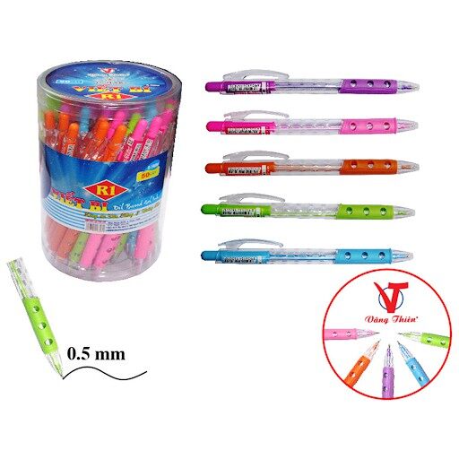 Lon 50 cây viết bi bấm r1 g-star, mực lưỡng tính ngòi 0.5mm