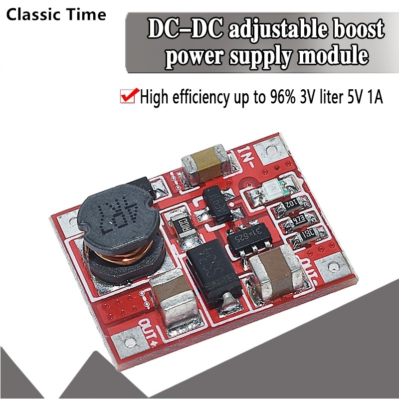Mô đun nguồn điện tăng áp dc-dc bảng mạch tăng áp 3v lên 5v 1a hiệu suất cao nhất 96% siêu nhỏ