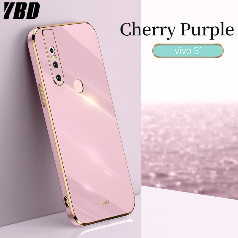 YBD Ốp Điện Thoại Mạ Cho Vivo V15 Ốp Bảo Vệ Máy Ảnh Chính Xác Ốp Viền Thẳng Sang Trọng