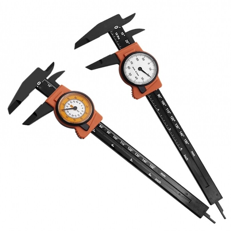 Metric 0 - 150mm Imperial 0 - 6 Inch Plastic Vernier Caliper with Dial Measuring Tool Micrometer ราคา 157 บาท*ส่งฟรี