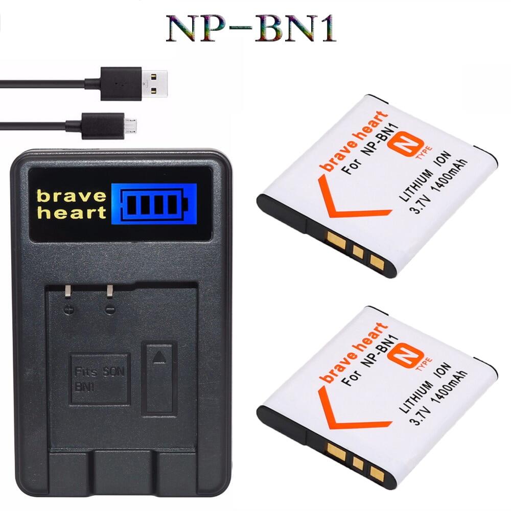 【Discount】 Hotsell 2x Bateria NP-BN1 Np Bn1 NPBN1 + Bộ Sạc USB LCD Cho Máy Ảnh DSC WX150 DSC-W380 W390 DSC-W320 W630