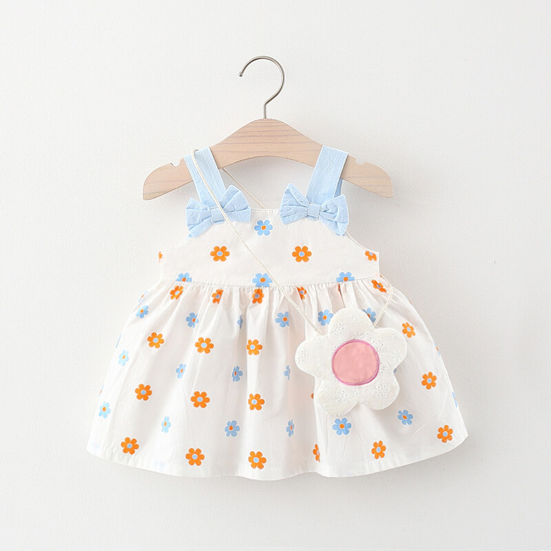 Váy Hoa Dễ Thương Có Dây Thắt Nơ Cho Bé Gái Mùa Hè Bán Chạy Váy Trẻ Em Váy Công Chúa Gửi Túi Hoa Nhỏ Phù Hợp Cho Bé 9 Tháng-3 Tuổi