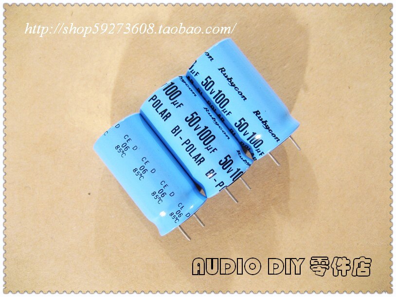 2020 hot sale 10pcs/30pcs Rubycon old sky blue BIW 100uF/50V non-polar electrolytic capacitors free shipping