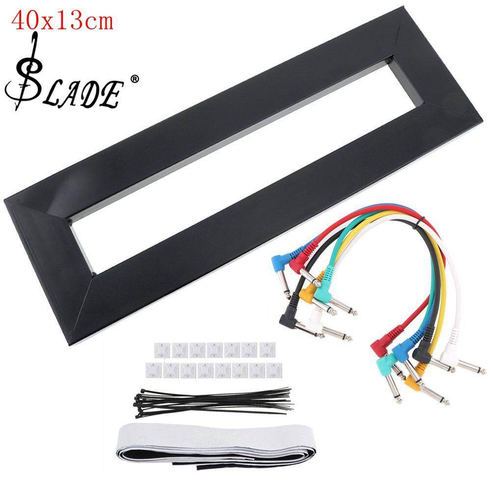 Slade 40x13cm guitar pedal board thiết lập phong cách diy guitar hiệu ứng pedalboard với 6 cái 22cm vá cáp