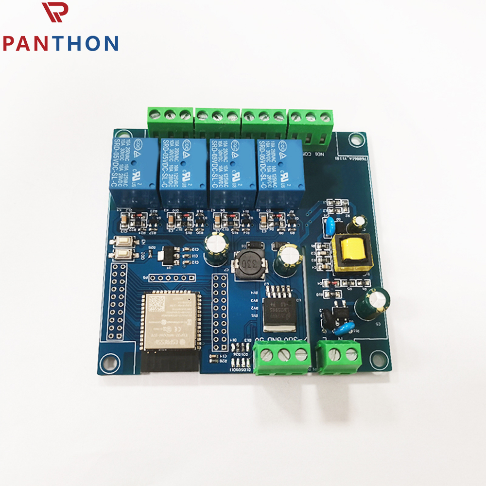 PANTHON AC/DC Cung Cấp Điện ESP32 WIFI BT BLE Bốn-Cách Mô-đun Rơle ESP32-WROOM Bảng Mạch Phát Triển