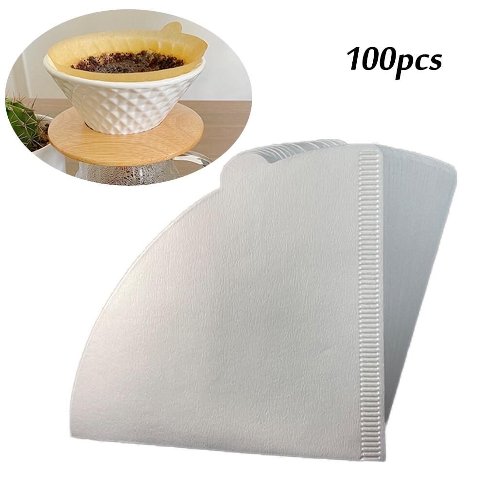 100 pcs v60 bộ lọc nhỏ giọt phin cà phê giấy thương hiệu mới bằng gỗ tay 102 phin cà phê lưới túi espresso brewer phụ kiện