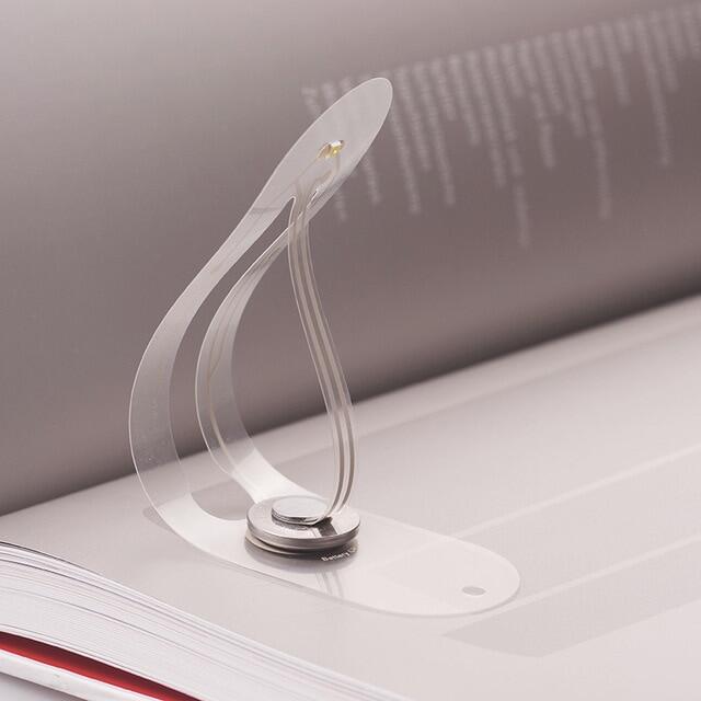 【】 Siêu mỏng đèn ngủ LED Đèn Kiểu thẻ đánh dấu sách gấp cong Đèn đọc sách mắt đèn đọc sách báo kitap Okuma lambasi tinnest Đèn đọc sách báo