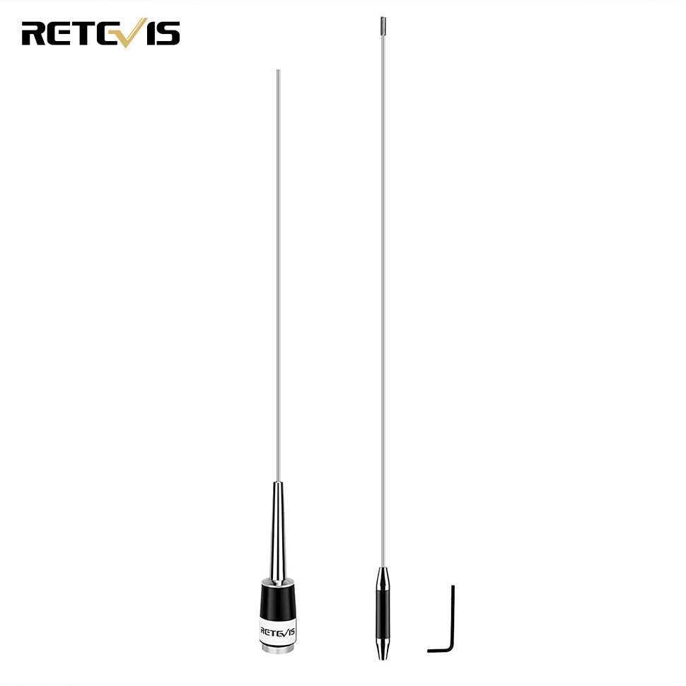 Retevis Ma08 xe ô tô di động ăng ten vô tuyến, VHF UHF ăng ten di động, 50W 2.15dBi khuếch đại cao xe ăng-ten, ăng ten di động với SL16-J/M kết nối cho nhiều xe ô tô và ăng-ten căn cứ