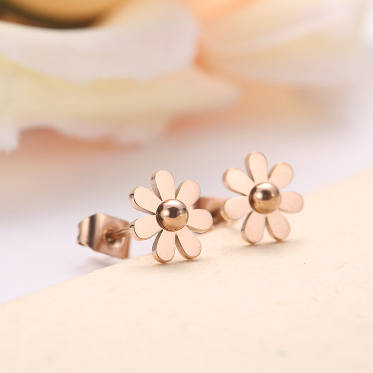 Titan Bông Tai, Hàn Quốc Daisy Hướng Dương Bông Tai Cho Các Cô Gái, Thời Trang