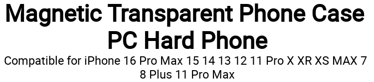 Shockproof Magnetic Transparent Case For Iphone Pro And Plus_voghion.com